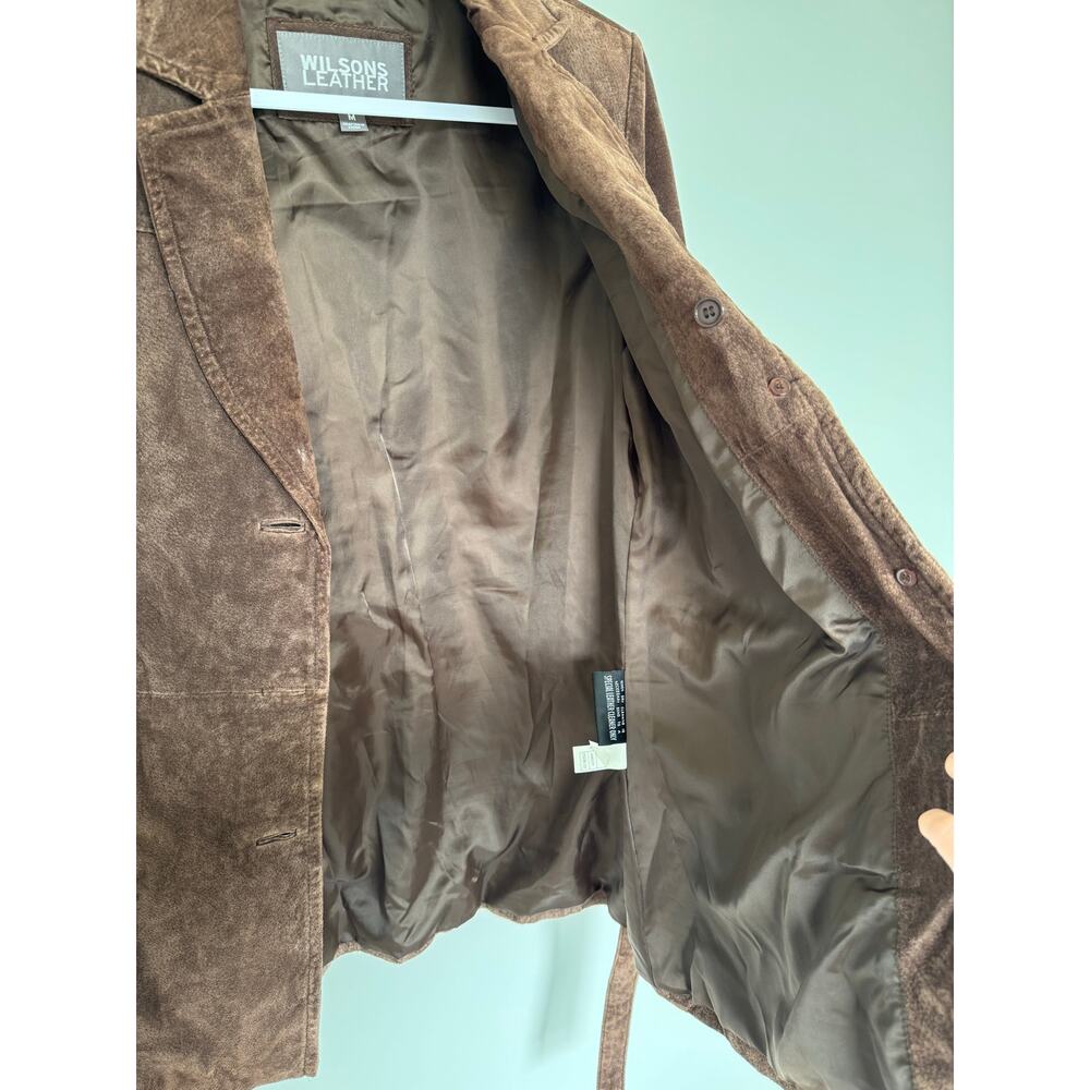 Vintage Wilson’s Genuine Leather Jacket - Women’s Y2K Belted Suede Jacket - Picture 10 of 10